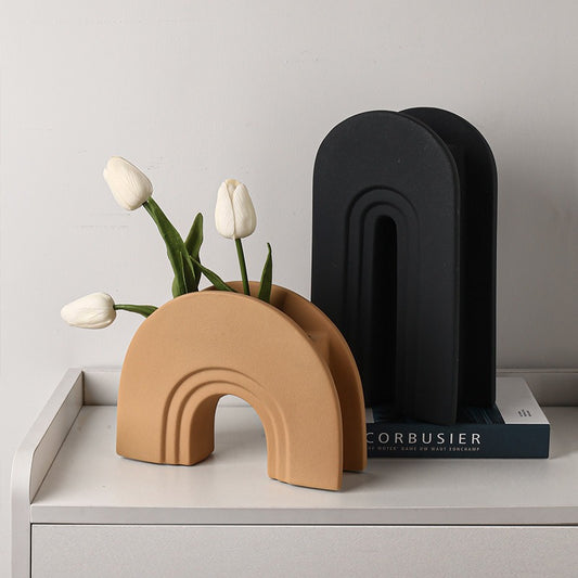 Nordic Ceramic Geometric Vase Decoration