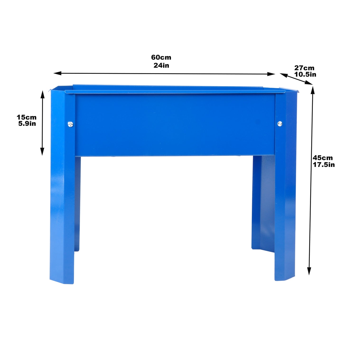 Blue Elevated garden bed