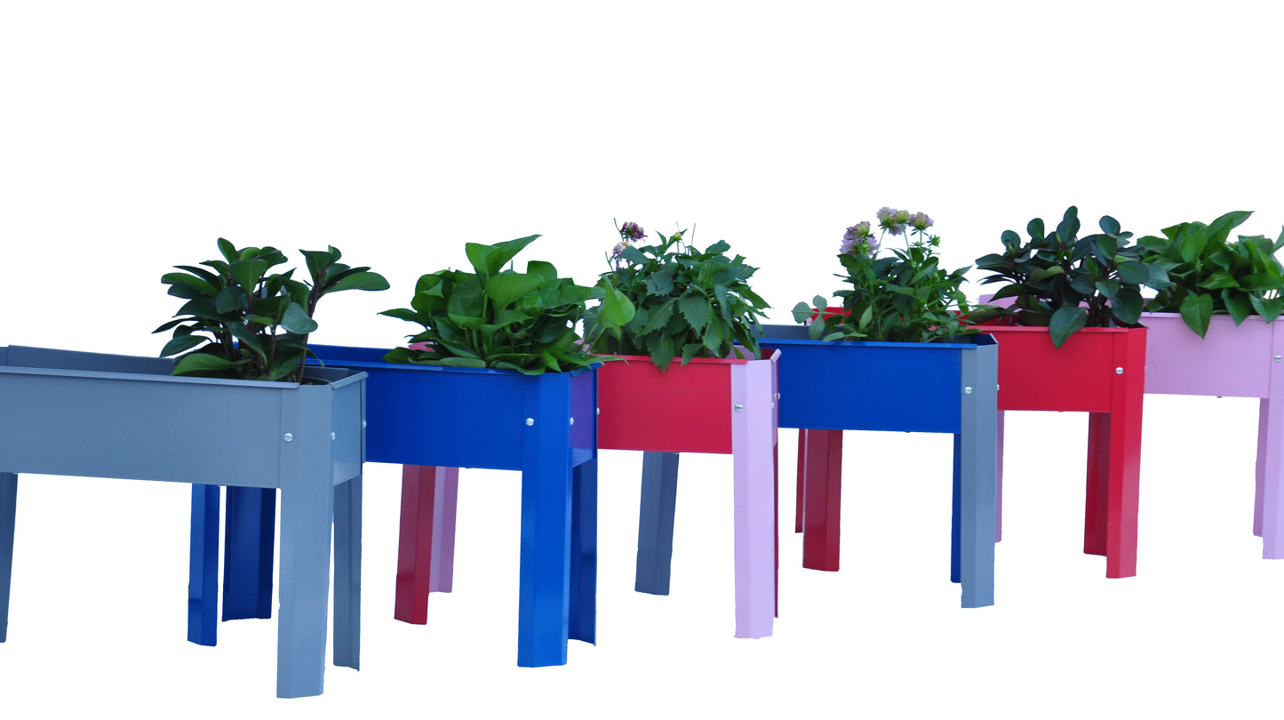 Blue Elevated garden bed