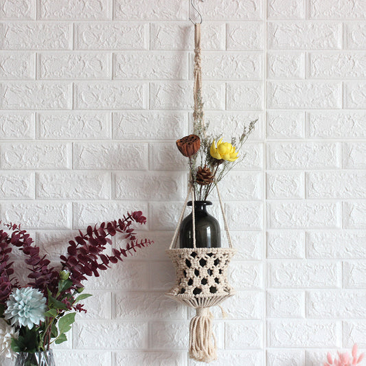 Hand-Woven Hanging Basket