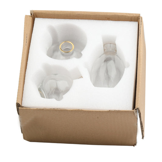 Transparent Luxury Small Glass Vase 3 Piece Decorative Ornaments
