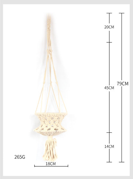 Hand-Woven Hanging Basket