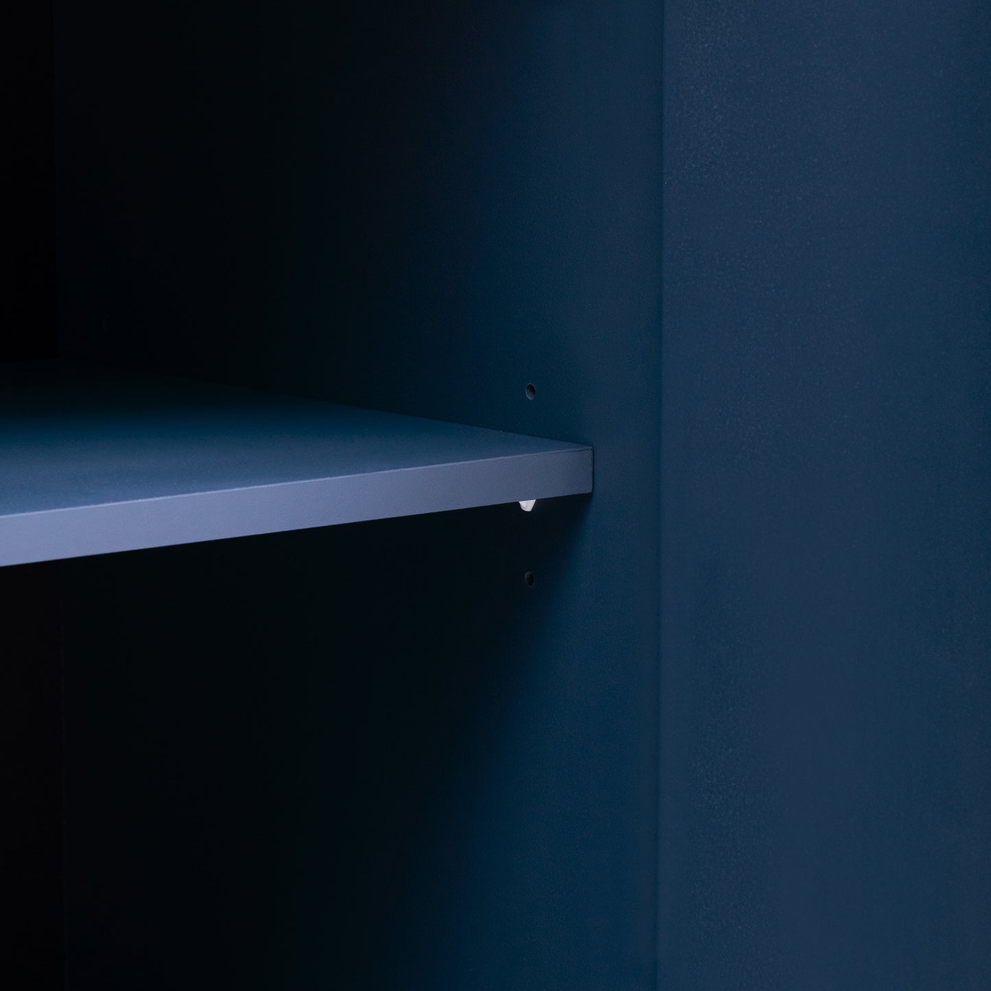 Accent Storage Cabinet with Solid Wood Veneer and Metal Leg (Navy)