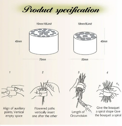 Spiral Ikebana Stem Holder, Spiral Stem Holder for Vase Flower Arrangement, Spiral Flower Stem Holder Bouquet Floral Arranger