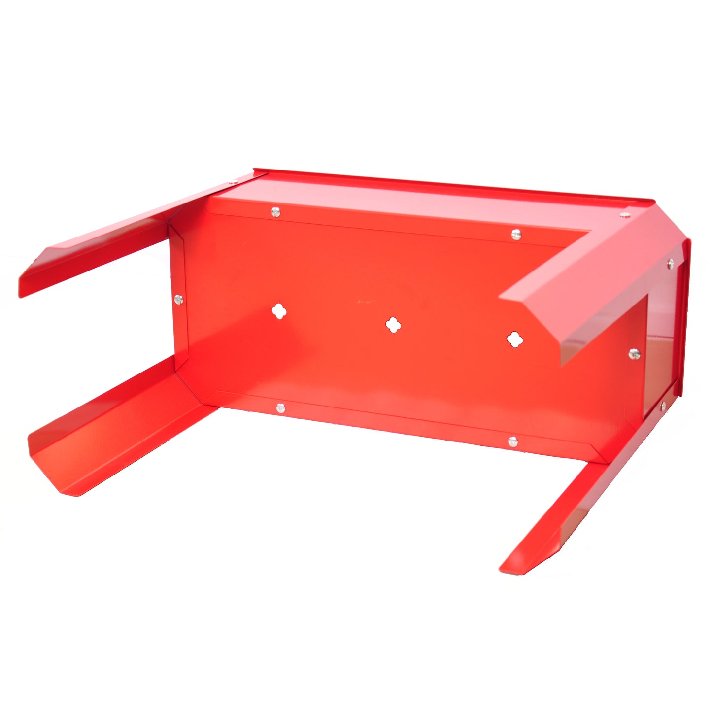 Mini Elevated garden bed, metal elevated outdoor flowerpot box, suitable for backyard and terrace, large flowerpot Red + Steel