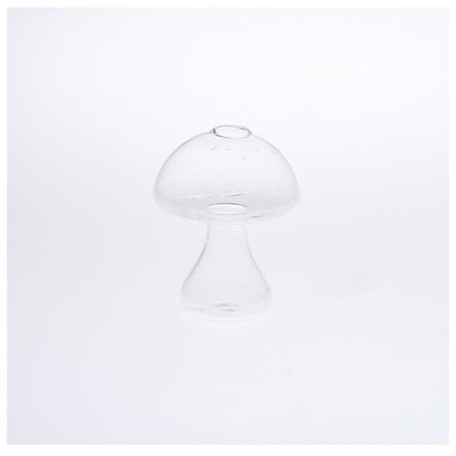 Creative Decorative Glass Crafts Cute Mushroom Shaped Glass Vase Aquatic Plant Flower Ware