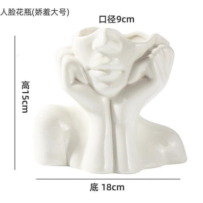 Human Body Ceramic Vase Human Shape Art Vase Nordic Home Decoration Ceramic Vase