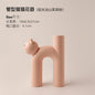 Behamei Creative Christmas Cute Tubular Cat Vase Living Room Home Desktop Decorations