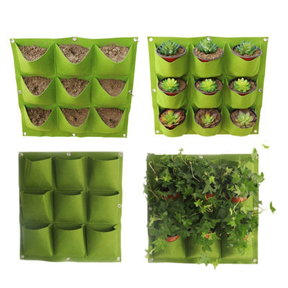 Wall Hanging Planting Bags 4/9/18/49/72 Pockets Green Grow Bag Planter Vertical Garden Vegetable Living Garden Bag Home Supplies