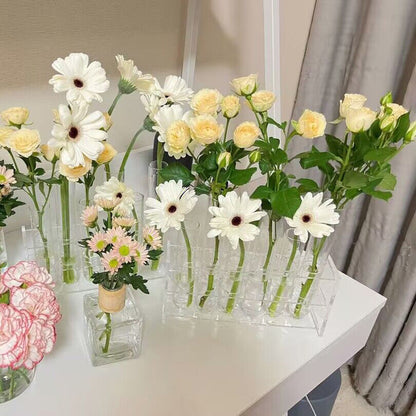 Bracket Acrylic Glass Test Tube Vase ins Floral Aquaculture Flower Set Flower Vase Decoration Ornaments