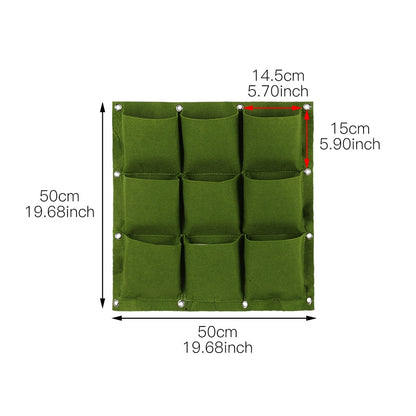 Wall Hanging Planting Bags 4/9/18/49/72 Pockets Green Grow Bag Planter Vertical Garden Vegetable Living Garden Bag Home Supplies