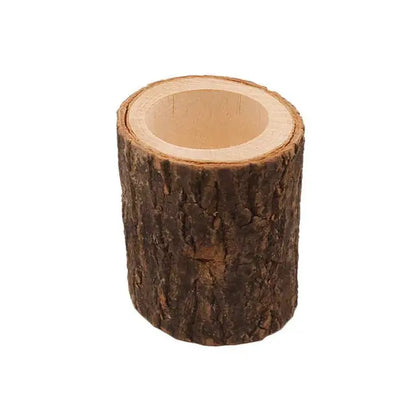 Mini Wooden Candle Holders Decoration Flower Pot for Home Bar Garden Pillar Design Tealight Candlestick Holder 3 Size Option